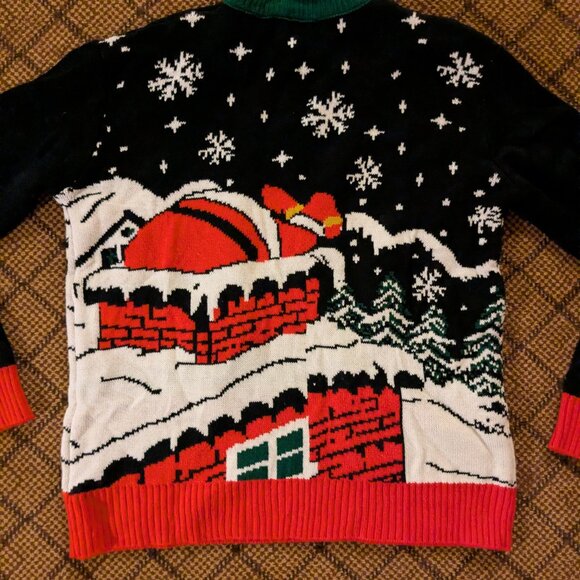 Arvilhill Ugly Christmas Sweater Mens Medium Mooning Santa Claus Humor Bad Santa - Picture 8 of 11